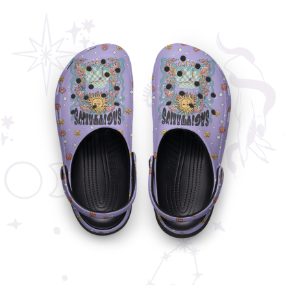 Purplehecate Sagittarius Spirit Zodiac Rubber Clogs
