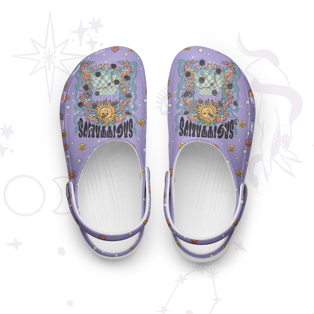 Purplehecate Sagittarius Spirit Zodiac Rubber Clogs