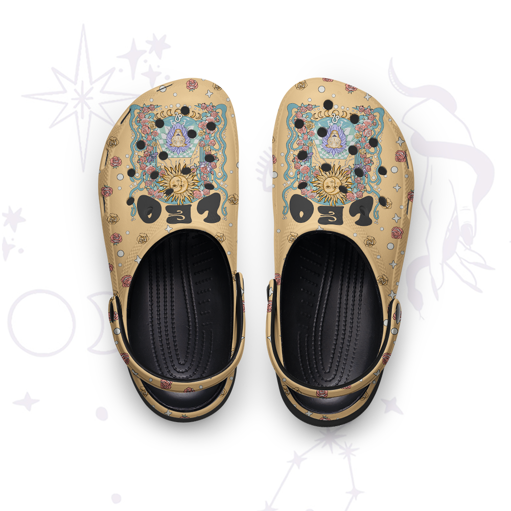 Purplehecate Leo Spirit Zodiac Rubber Clogs