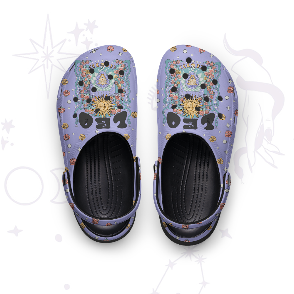 Purplehecate Leo Spirit Zodiac Rubber Clogs