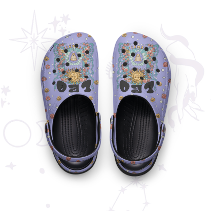 Purplehecate Leo Spirit Zodiac Rubber Clogs