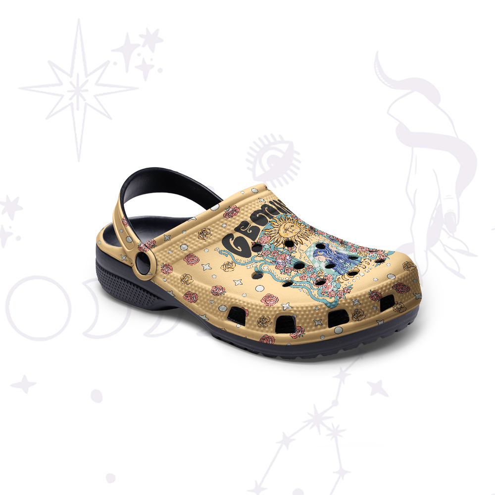 Purplehecate Gemini Spirit Zodiac Rubber Clogs