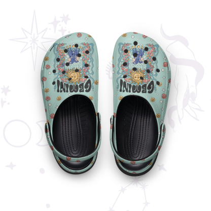 Purplehecate Gemini Spirit Zodiac Rubber Clogs