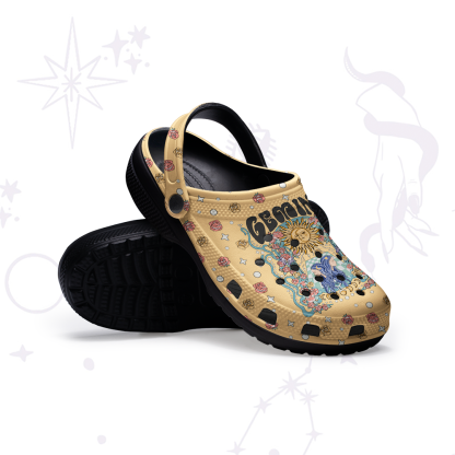 Purplehecate Gemini Spirit Zodiac Rubber Clogs