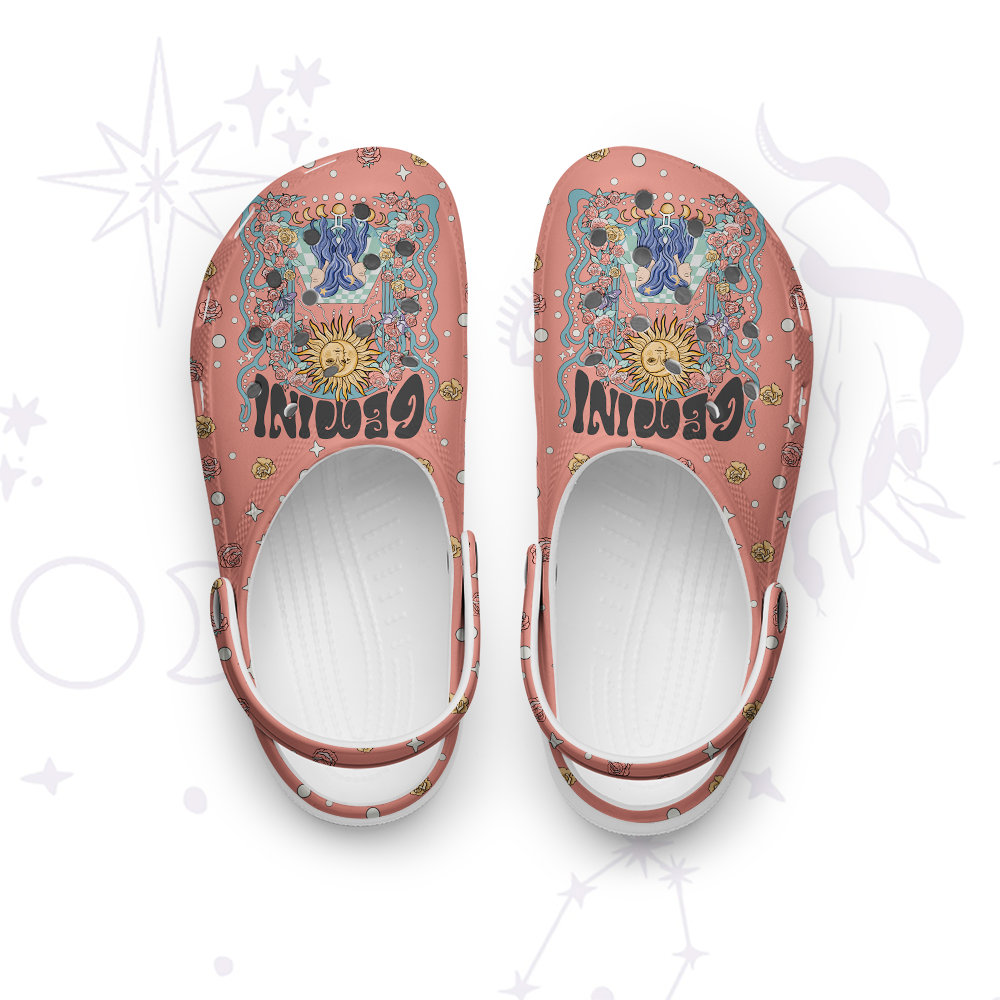 Purplehecate Gemini Spirit Zodiac Rubber Clogs