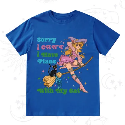 Purplehecate Sorry I Can’t I Have Plans With My Cat T-Shirt
