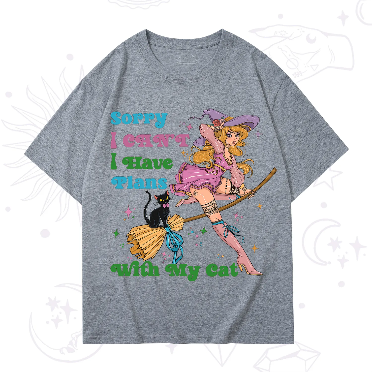 Purplehecate Sorry I Can’t I Have Plans With My Cat T-Shirt