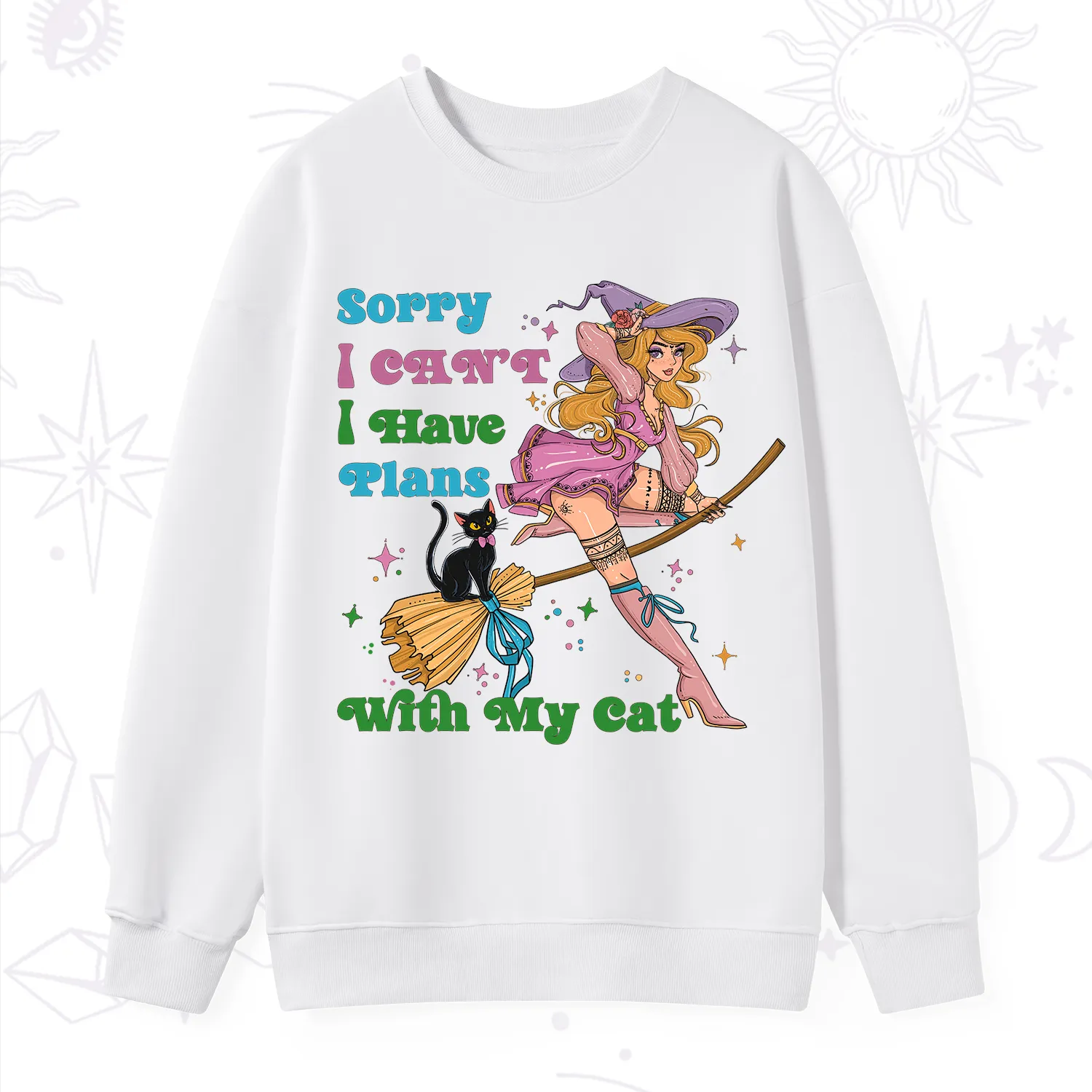 Purplehecate Sorry I Can’t I Have Plans With My Cat Sweatshirt