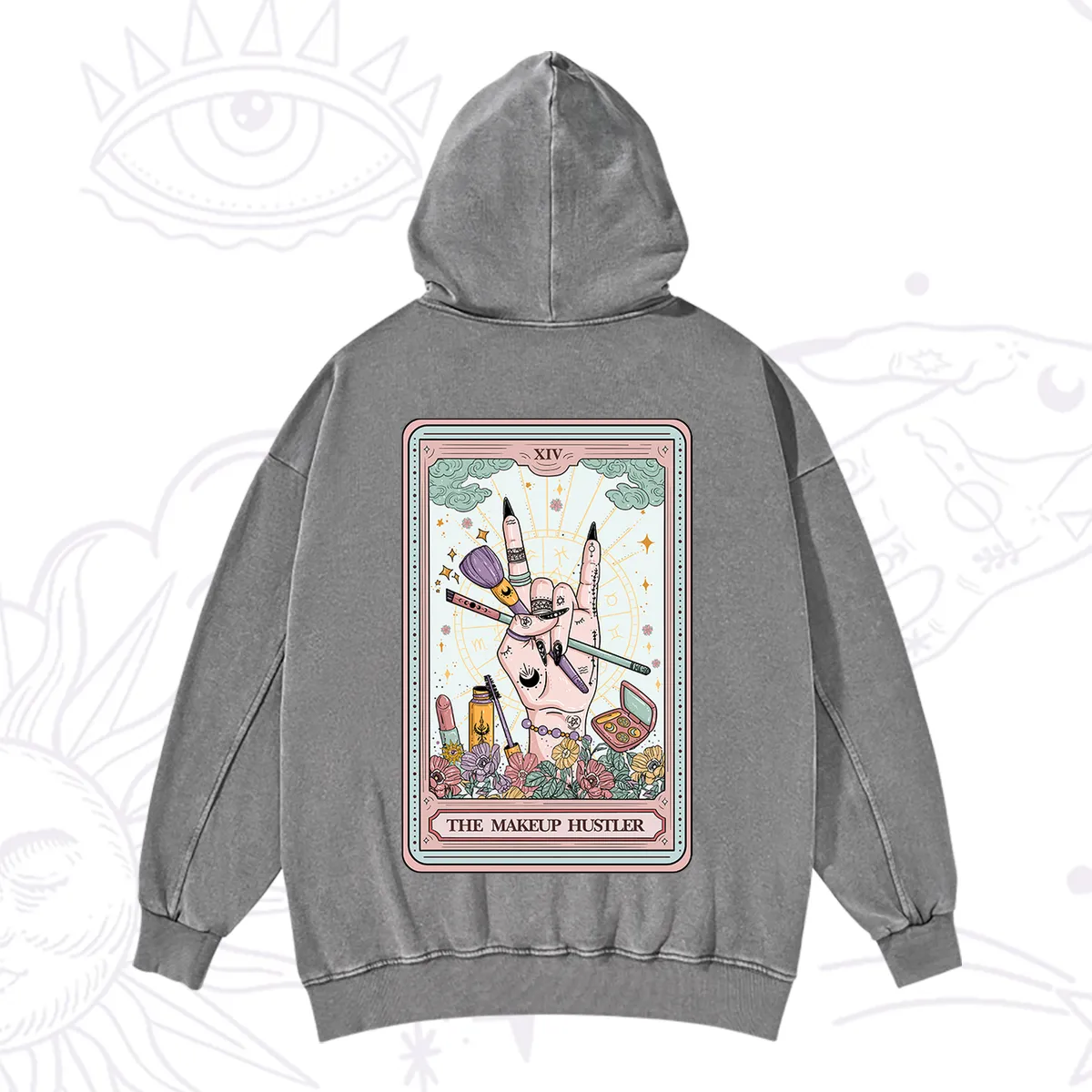 Purplehecate The Makeup Hustler Tarot Washed Hoodie