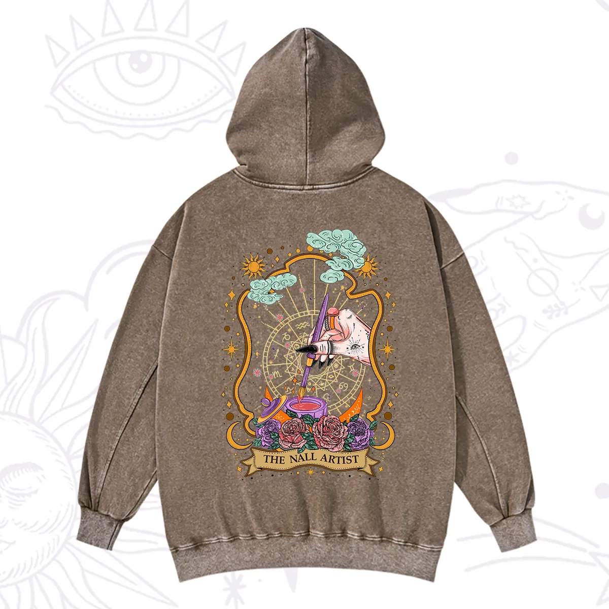 Purplehecate The Nail Artist Washed Hoodie