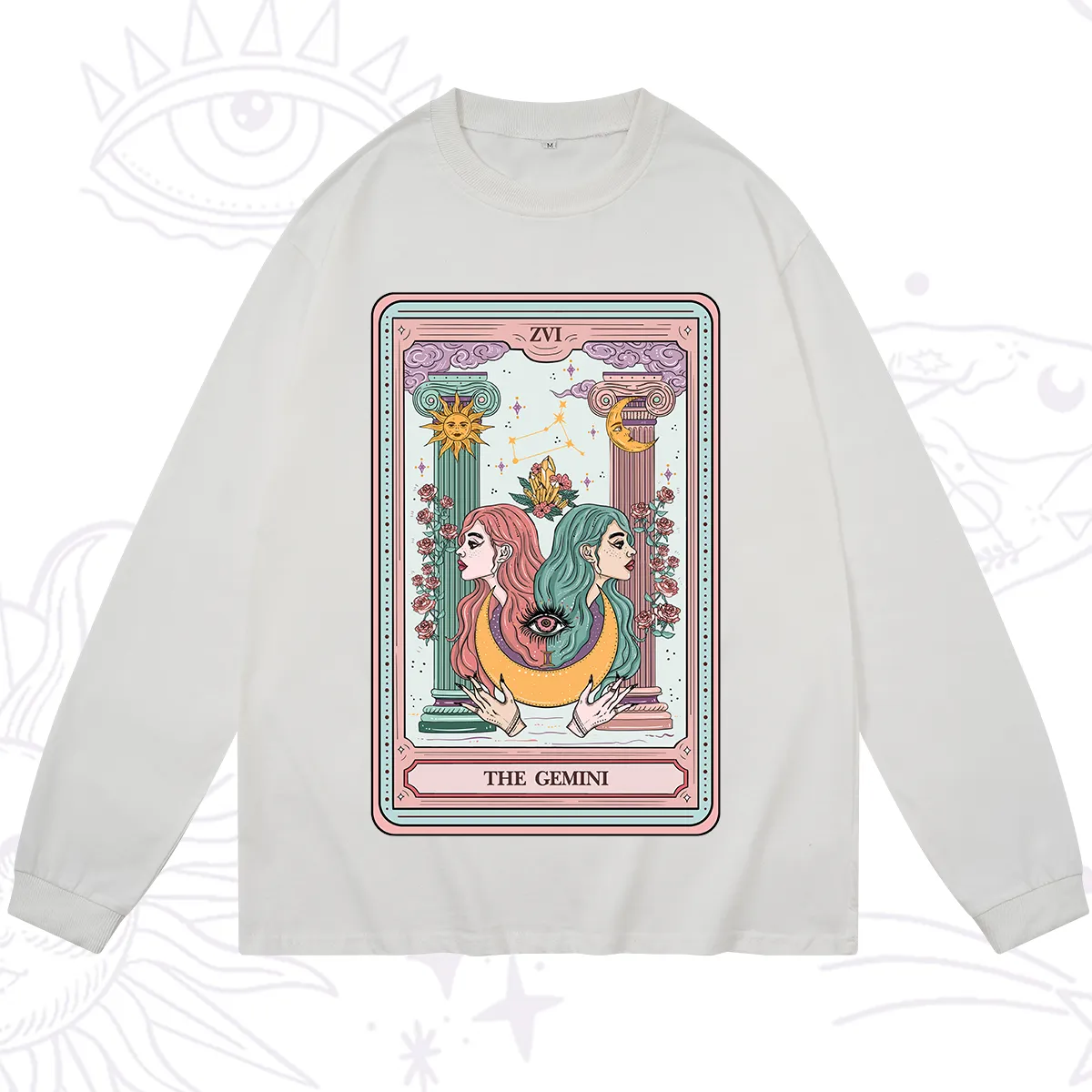 Purplehecate The Gemini Goddess Tarot Long Sleeve T-Shirt