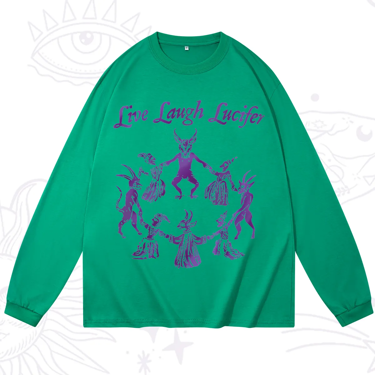 Purplehecate Live Laugh Lucifer Satanic Long Sleeve T-Shirt