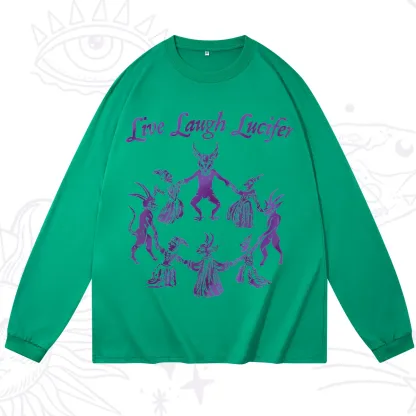 Purplehecate Live Laugh Lucifer Satanic Long Sleeve T-Shirt