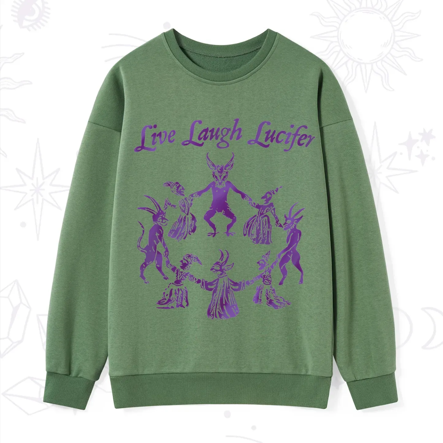 Purplehecate Live Laugh Lucifer Satanic Sweatshirt