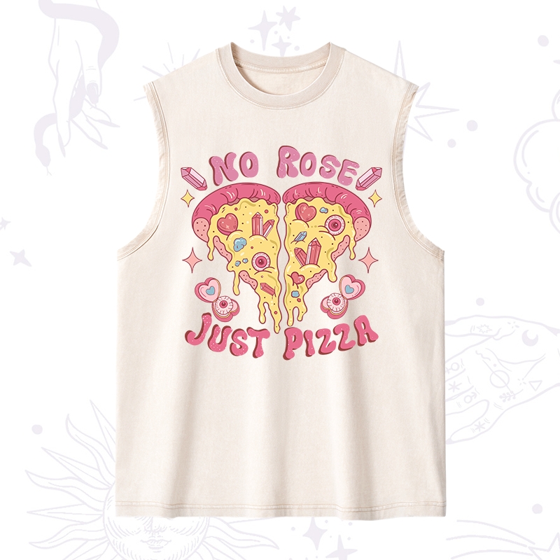 Purplehecate No Rose Just Pizza Washed Tank