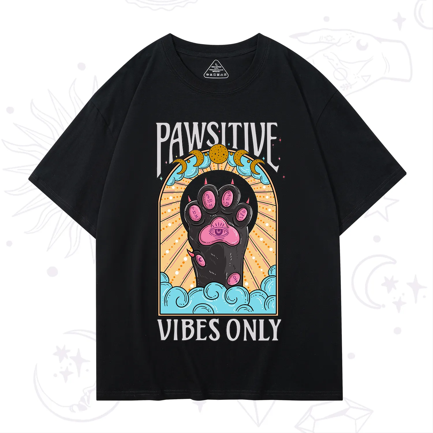 Purplehecate Pawsitive Vibes Only T-Shirt