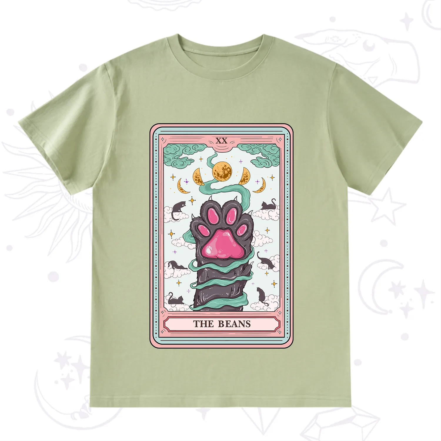 Purplehecate The Beans Cat Tarot T-Shirt