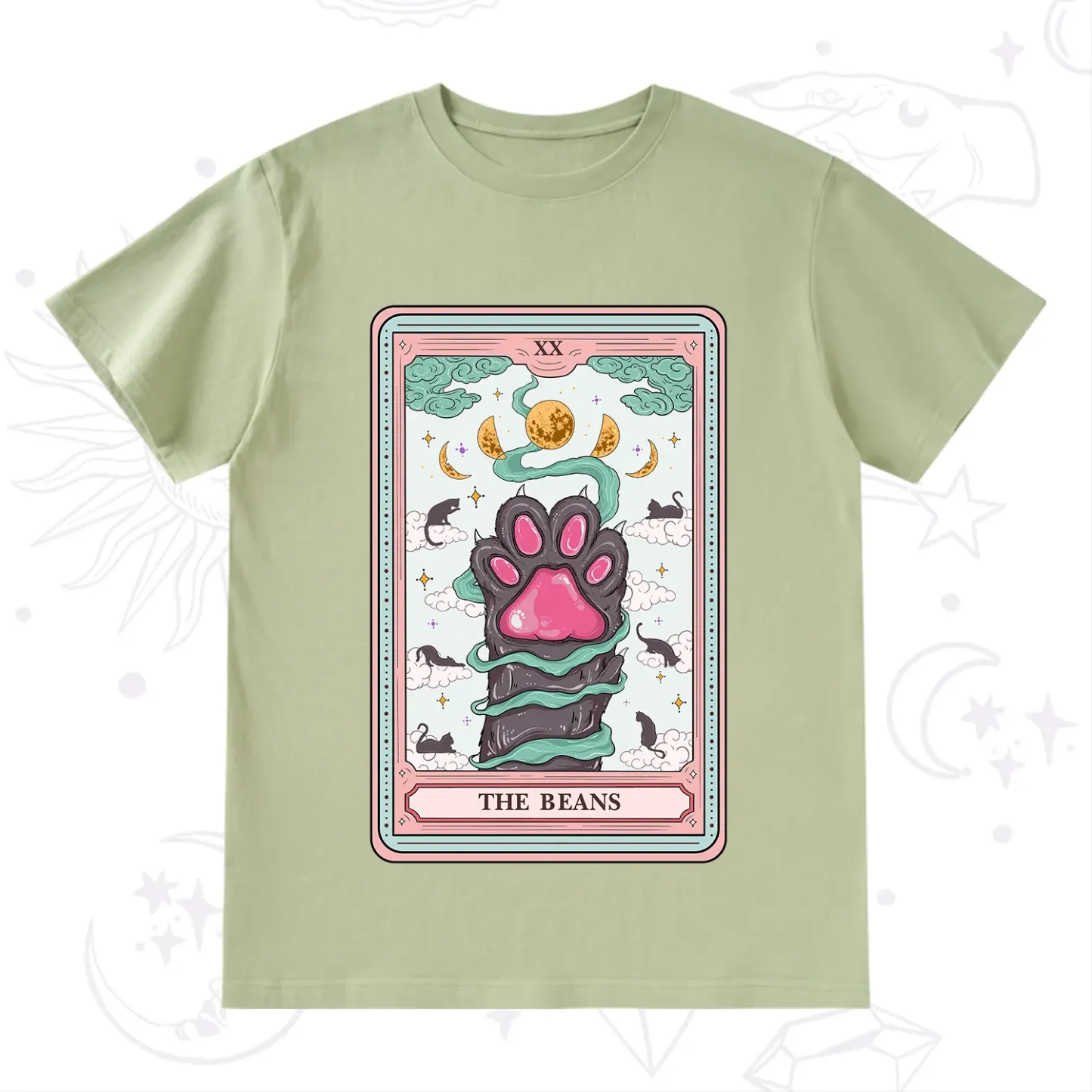 Purplehecate The Beans Cat Tarot T-Shirt