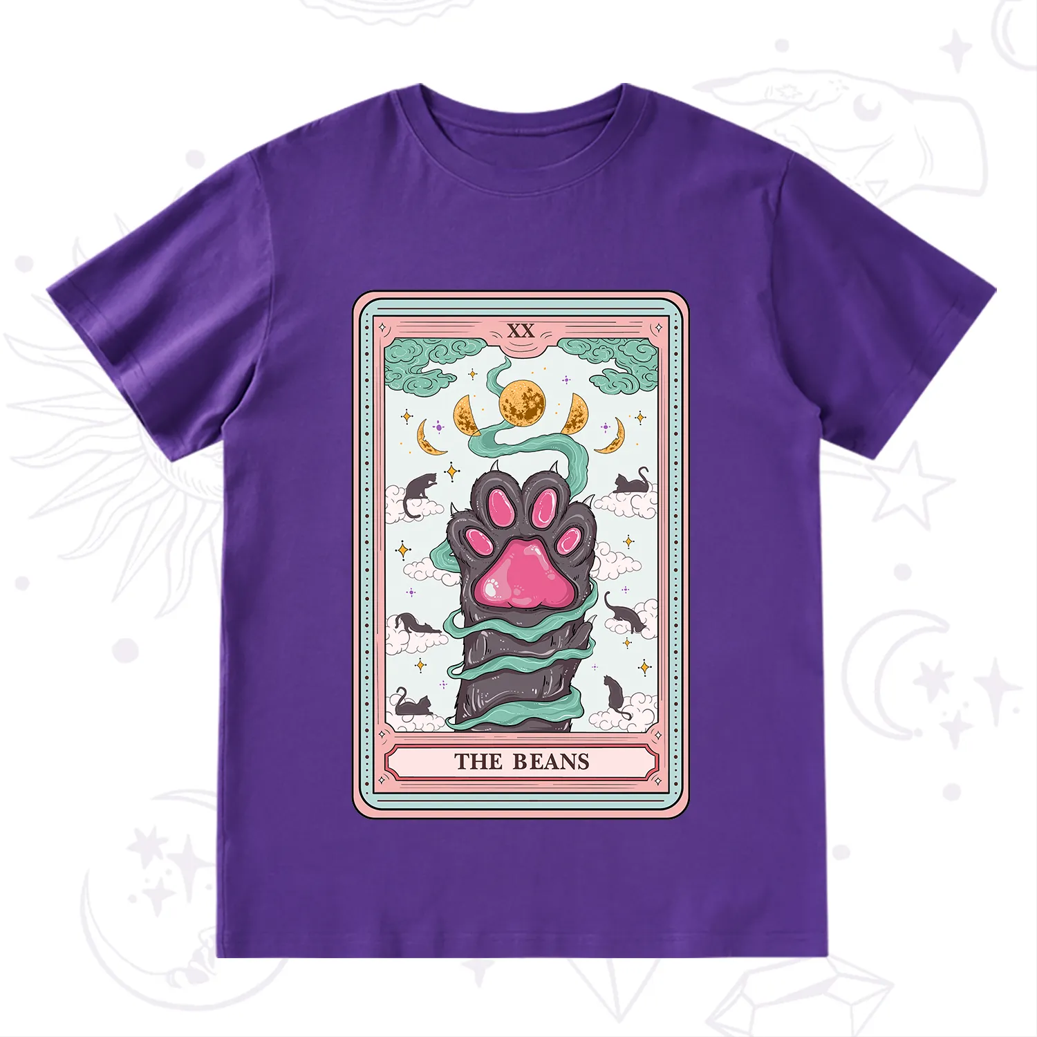 Purplehecate The Beans Cat Tarot T-Shirt
