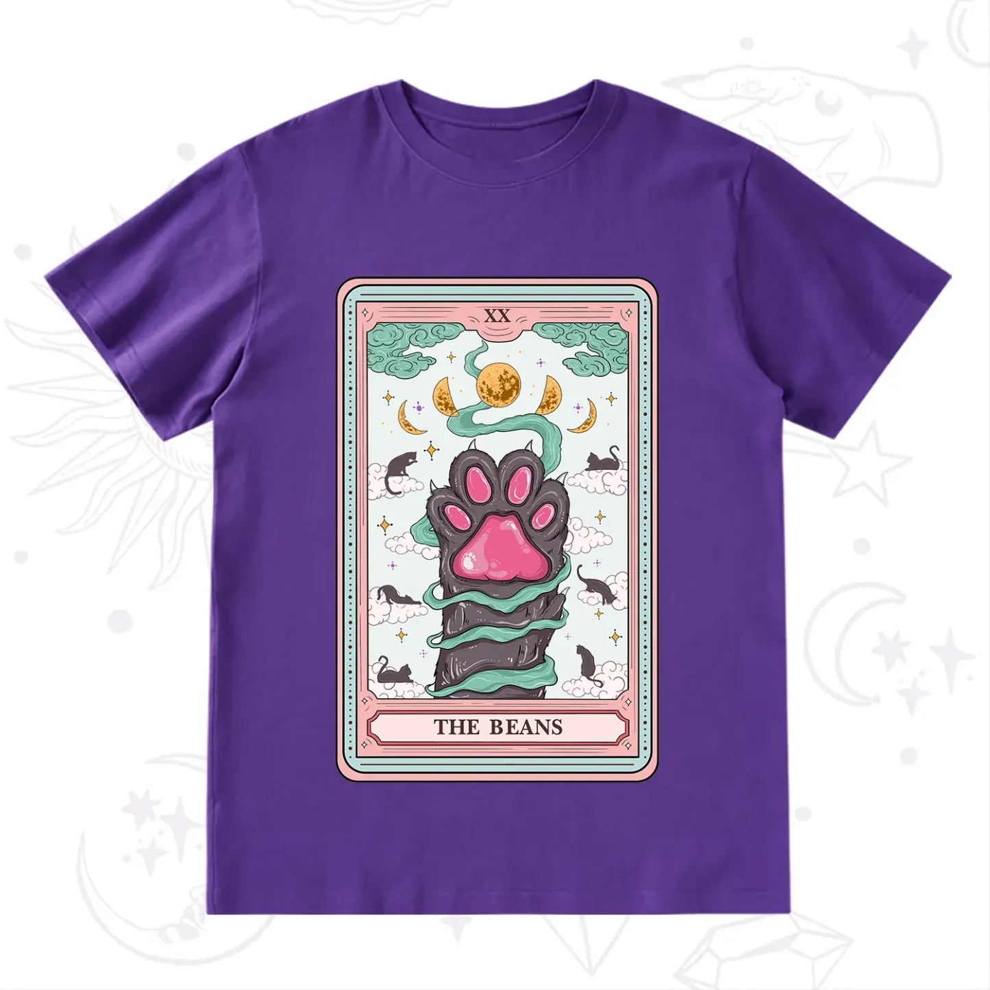 Purplehecate The Beans Cat Tarot T-Shirt