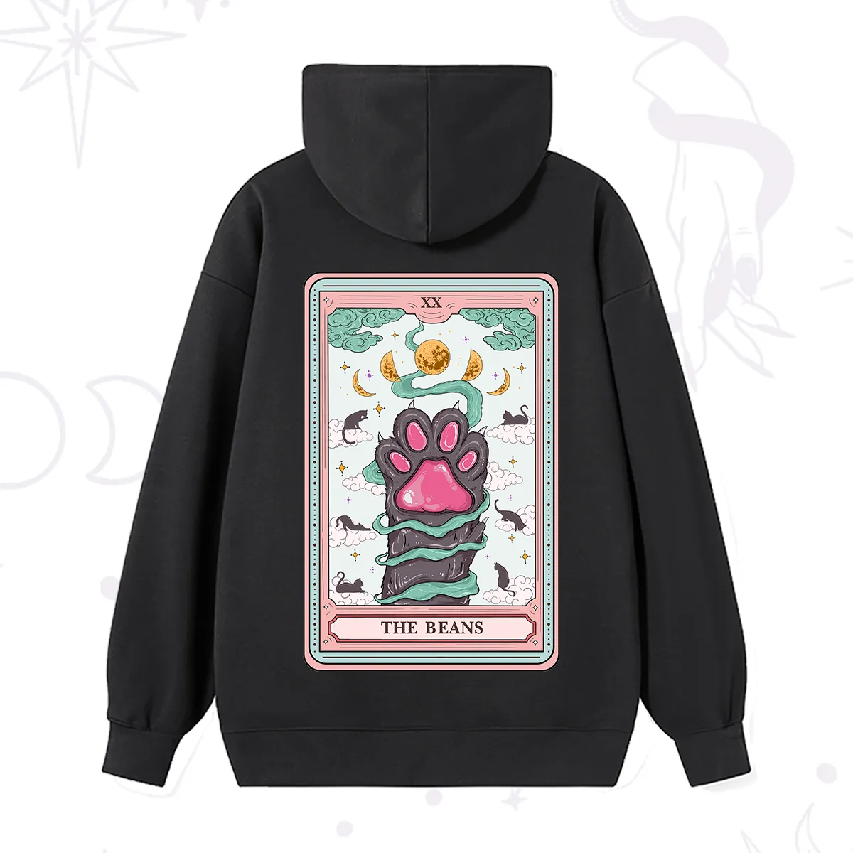 Purplehecate The Beans Cat Tarot Hoodie