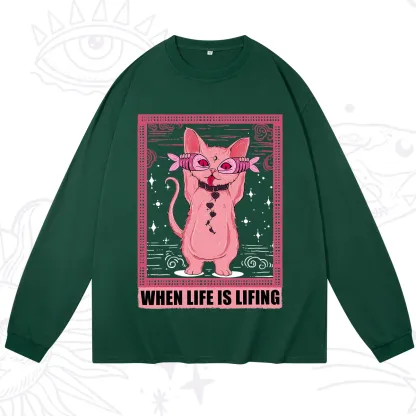 Purplehecate When Life Is Lifting Long Sleeve T-Shirt