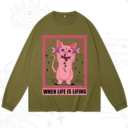 Purplehecate When Life Is Lifting Long Sleeve T-Shirt