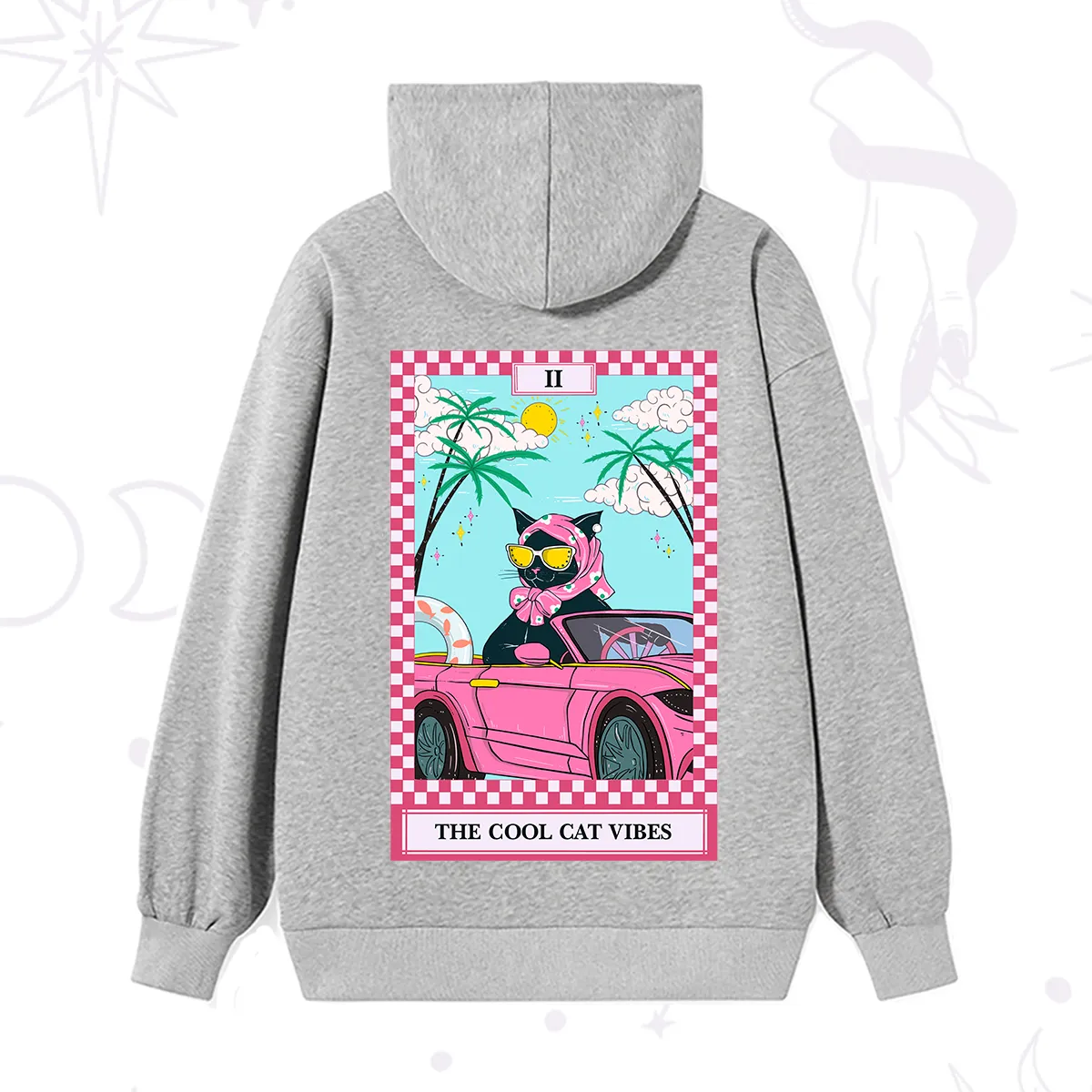 Purplehecate The Cool Cat Vibes Tarot Hoodie