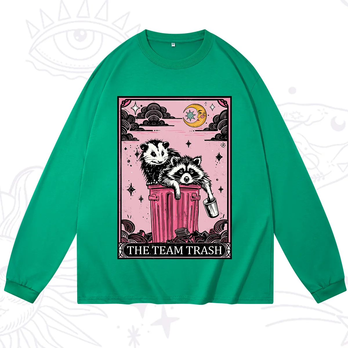 Purplehecate The Team Trash Raccoon & Possum Tarot Long Sleeve T-Shirt