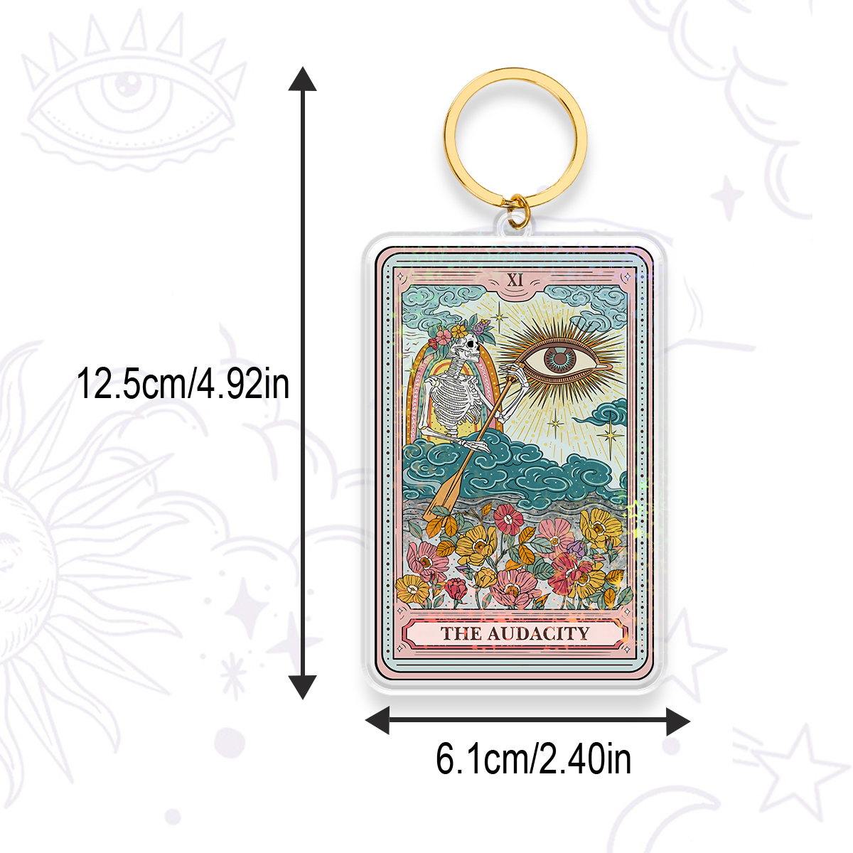 Purplehecate The Audacity Tarot Keychain