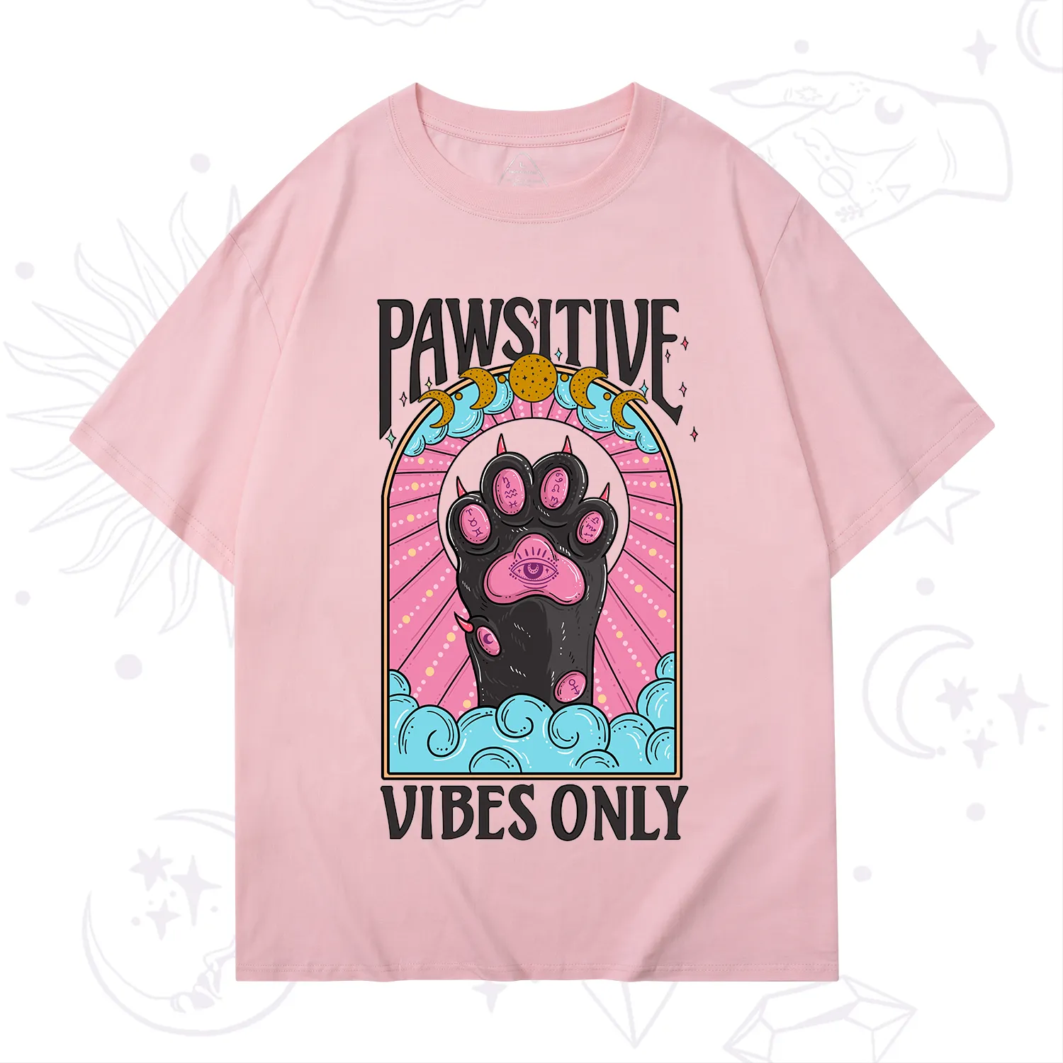 Purplehecate Pawsitive Vibes Only T-Shirt