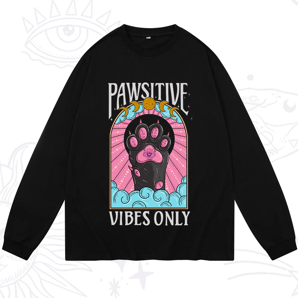 Purplehecate Pawsitive Vibes Only Long Sleeve T-Shirt