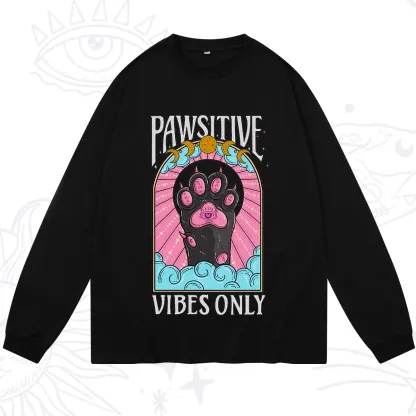 Purplehecate Pawsitive Vibes Only Long Sleeve T-Shirt