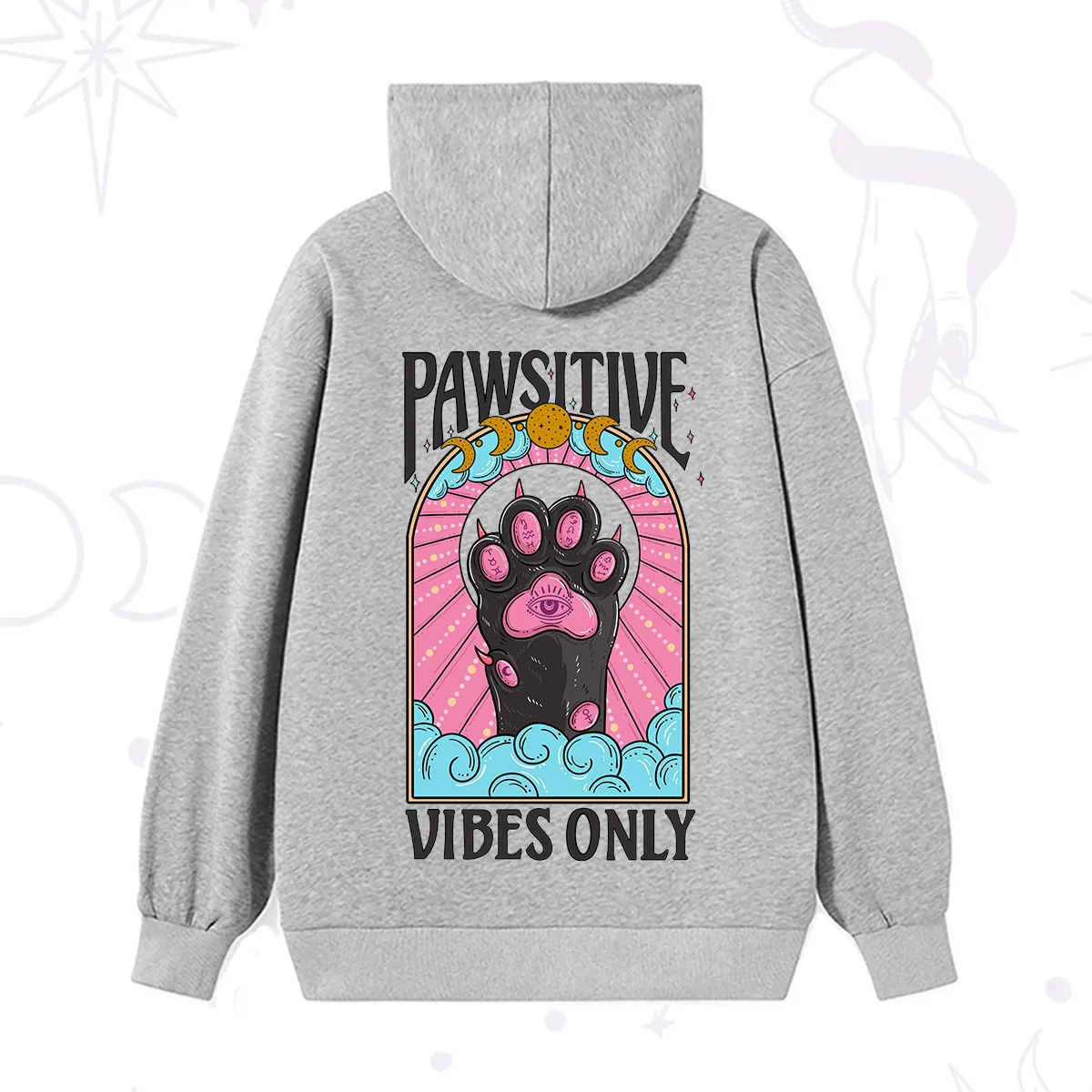 Purplehecate Pawsitive Vibes Only Hoodie