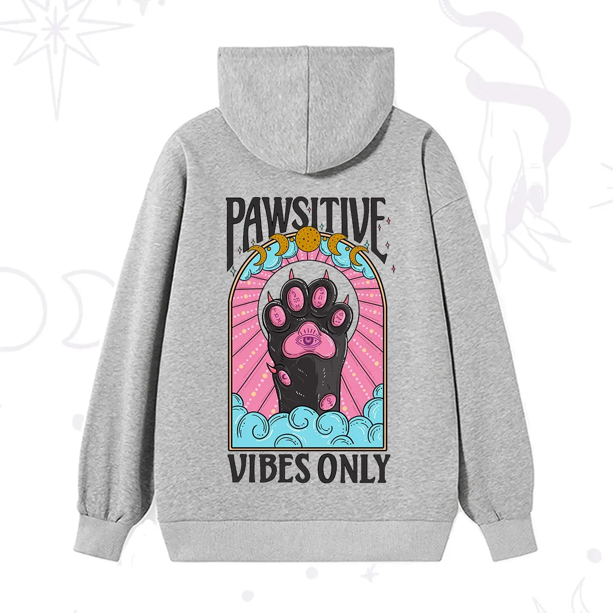 Purplehecate Pawsitive Vibes Only Hoodie