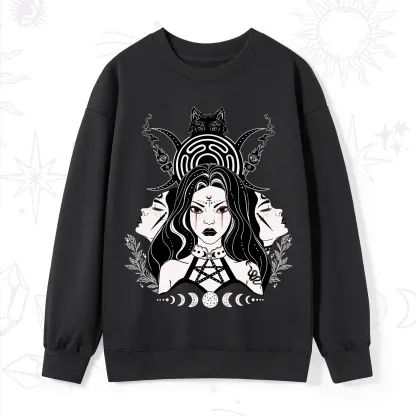 Purplehecate The Triple Moon Goddess Hecate Sweatshirt