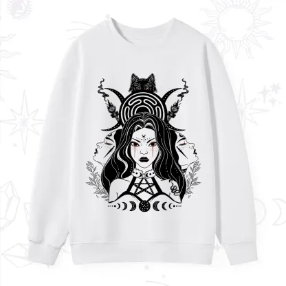 Purplehecate The Triple Moon Goddess Hecate Sweatshirt