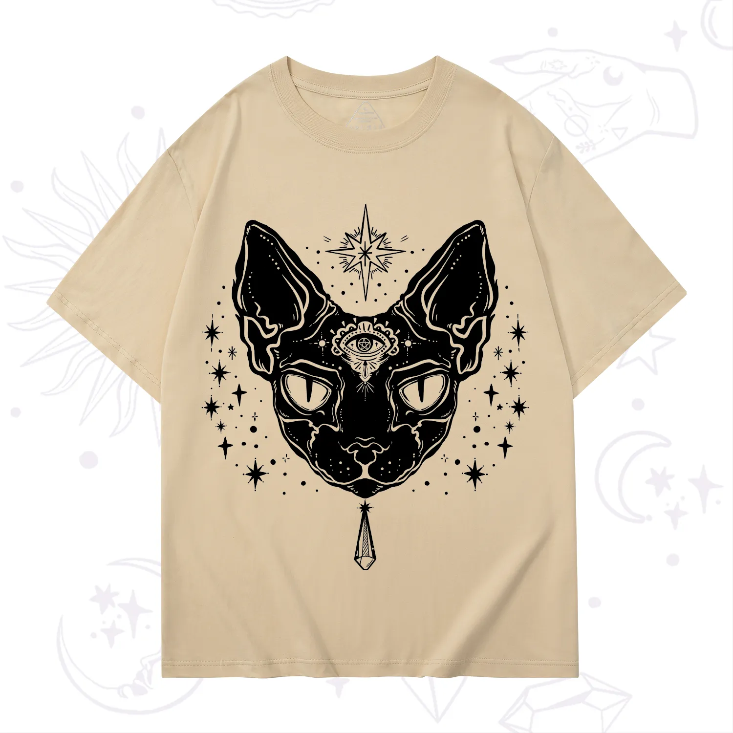 Purplehecate Three Eyed Sphynx Cat T-Shirt