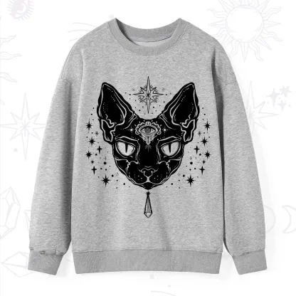 Purplehecate Three Eyed Sphynx Cat Sweatshirt