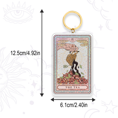 Purplehecate The Tea Tarot Keychain
