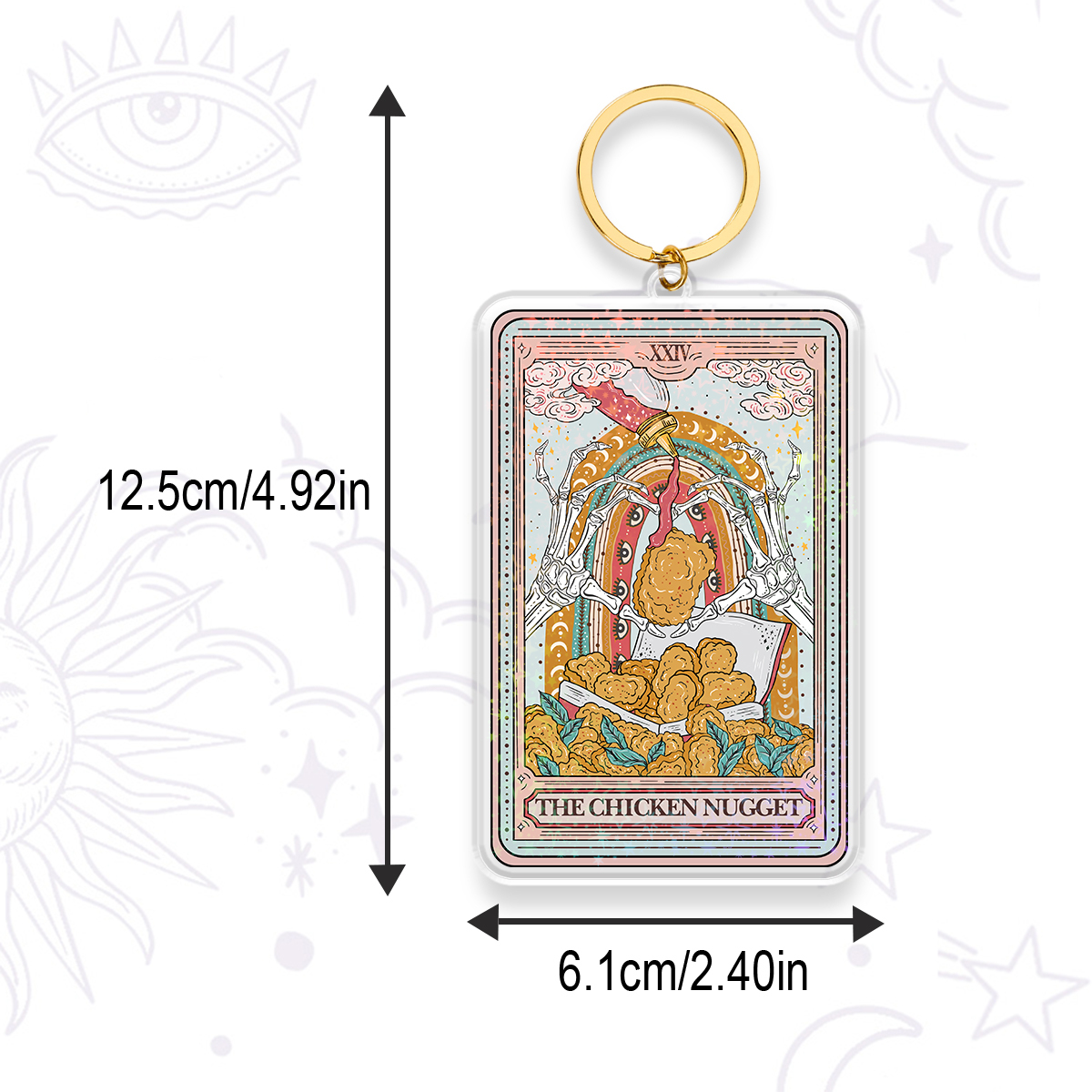 Purplehecate The Chicken Nugget Tarot Keychain