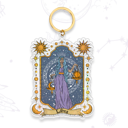 Purplehecate Libra Zodiac Keychain