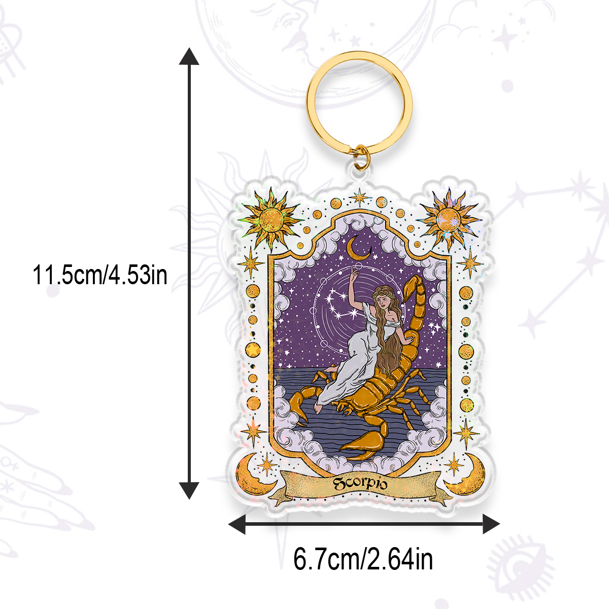 Purplehecate Scorpio Zodiac Keychain