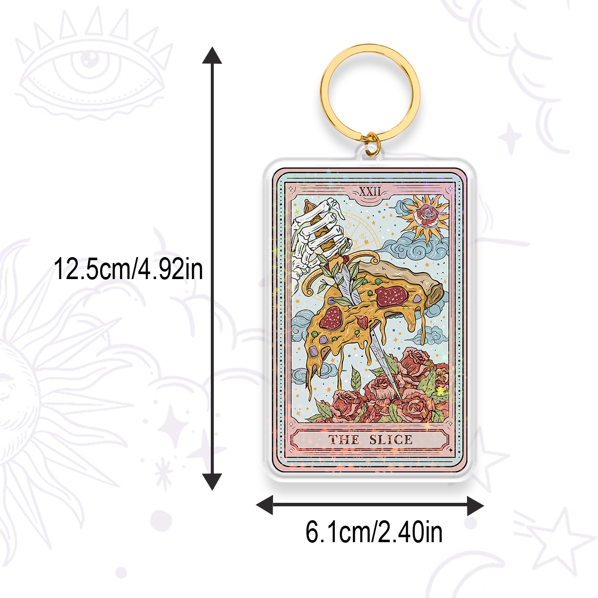 Purplehecate The Slice Tarot Keychain