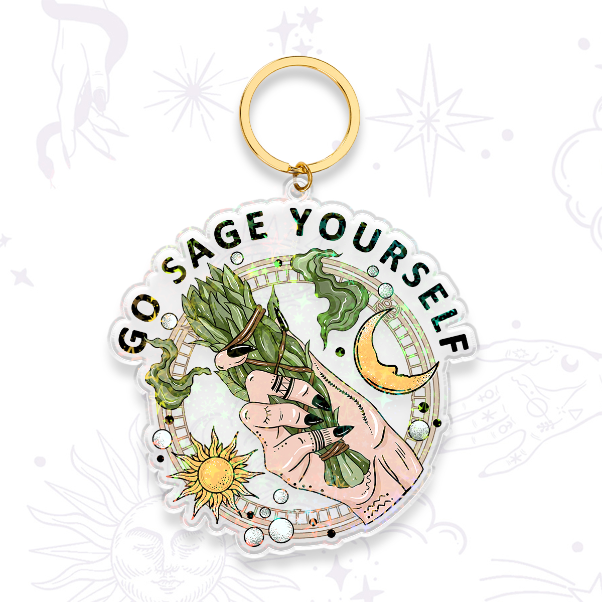Purplehecate Go Sage Yourself Keychain