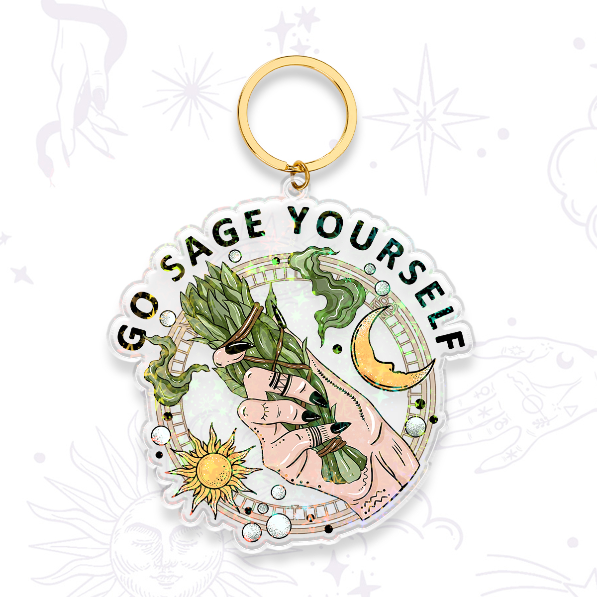 Purplehecate Go Sage Yourself Keychain