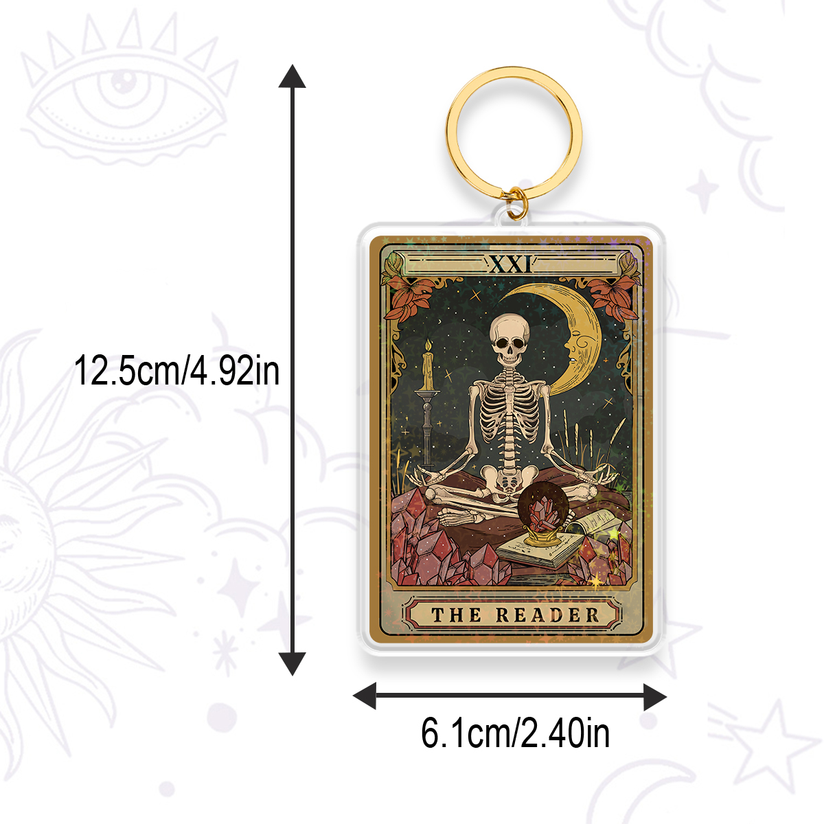 Purplehecate The Reader Tarot Keychain