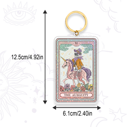 Purplehecate The Audacity Tarot Card Keychain