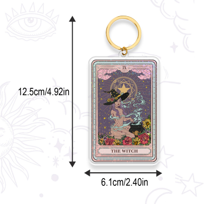 Purplehecate The Witch Tarot Keychain