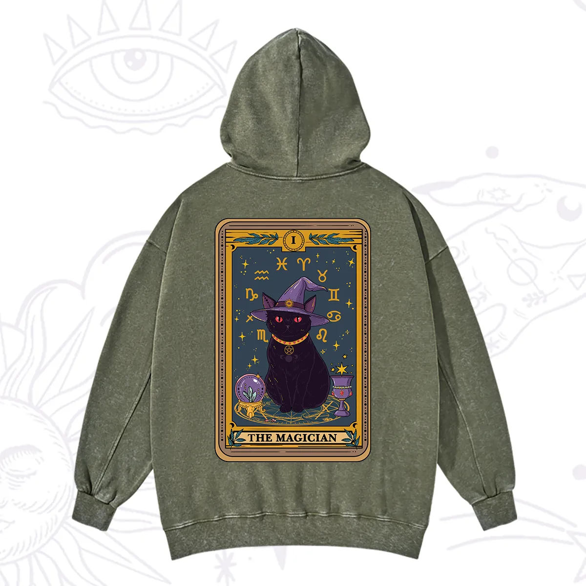 Purplehecate The Magician Tarot Washed Hoodie